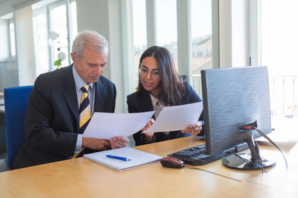 Professional bail bond consultation in California office